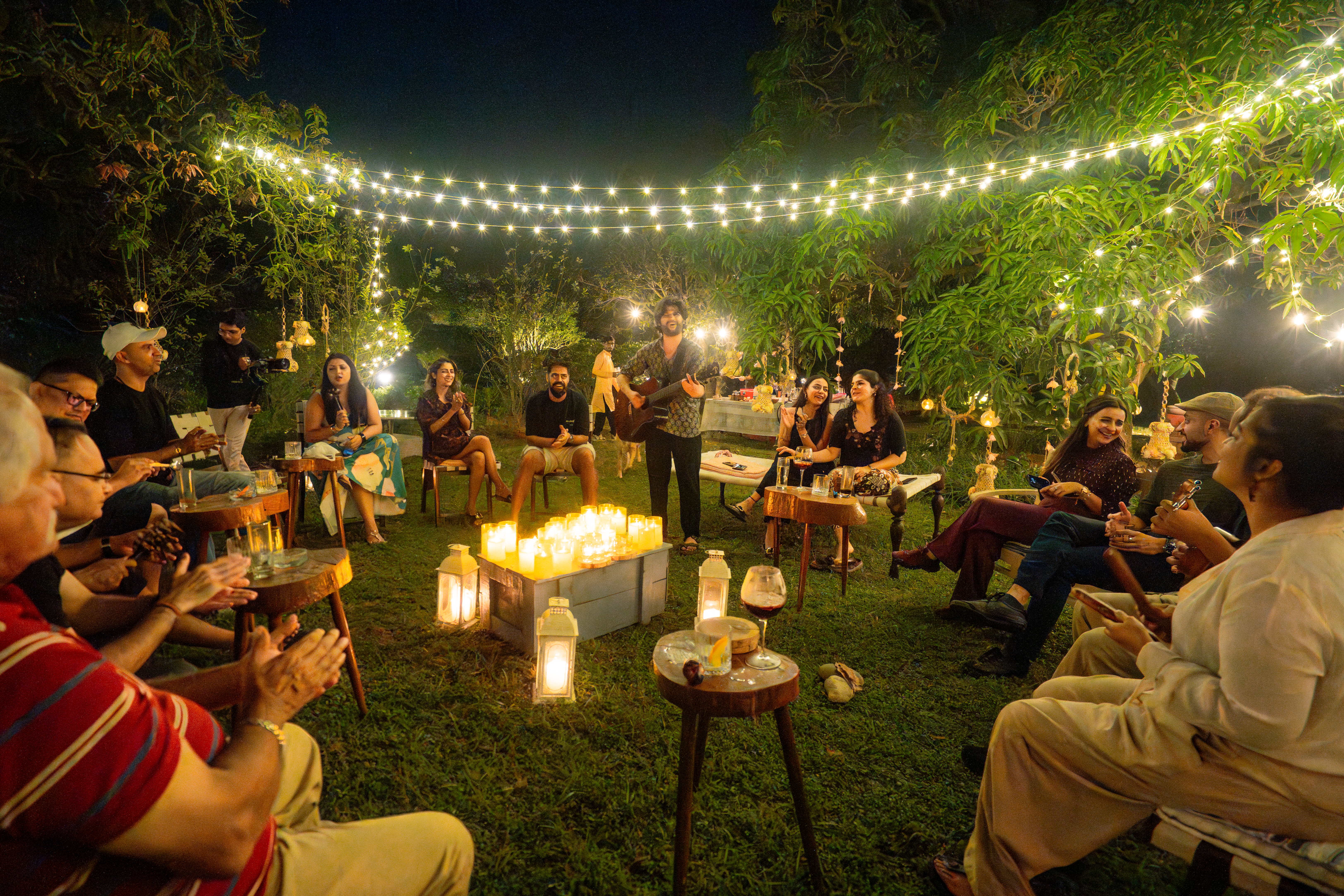 The Breakthrough Weekend — evening gathering in the orchard